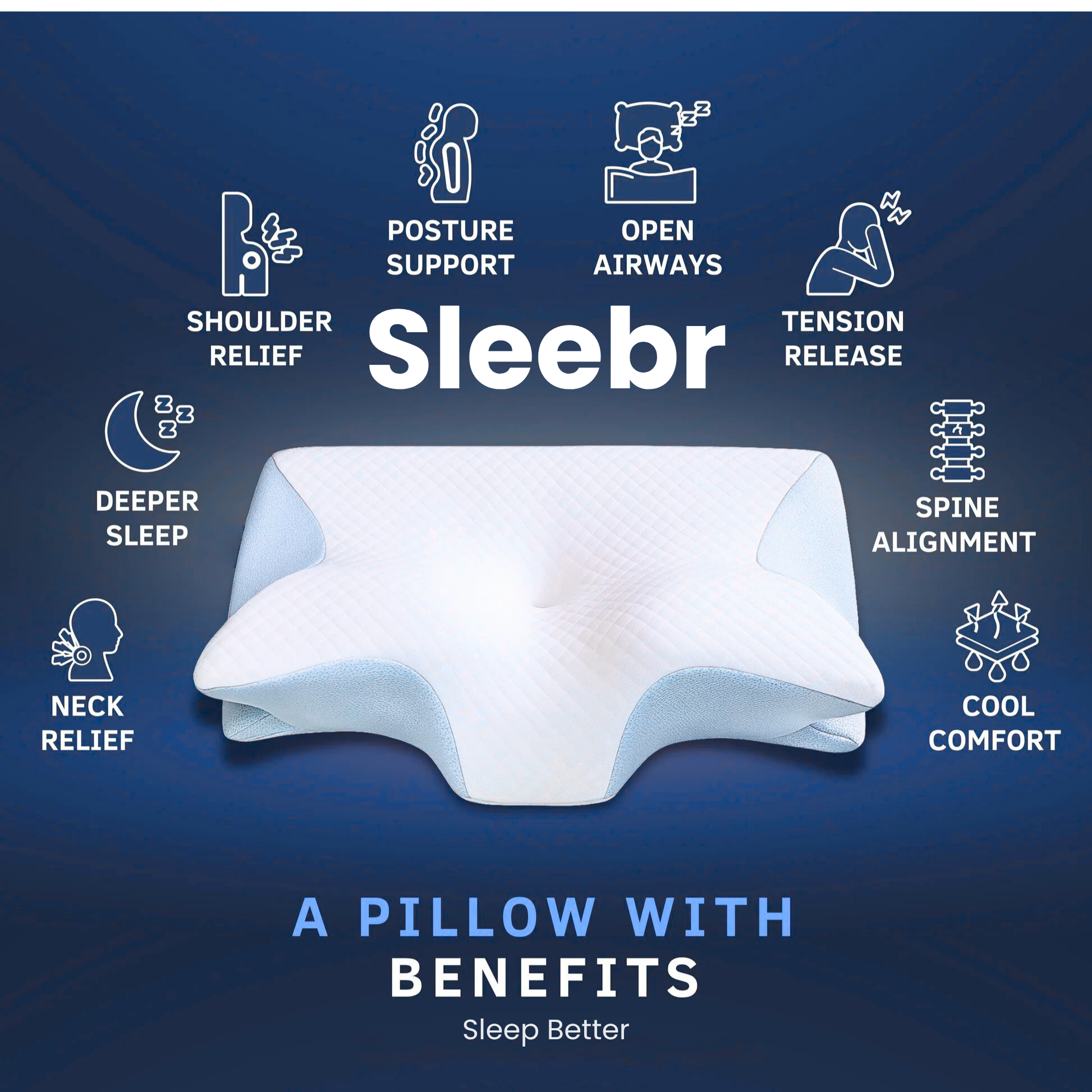 Sleebr® Contour Relief Pillow