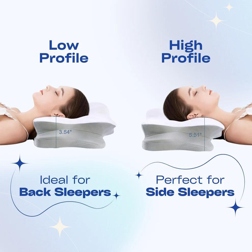Sleebr® Contour Pillow 2.0 : Elevated & Enhanced Thickness