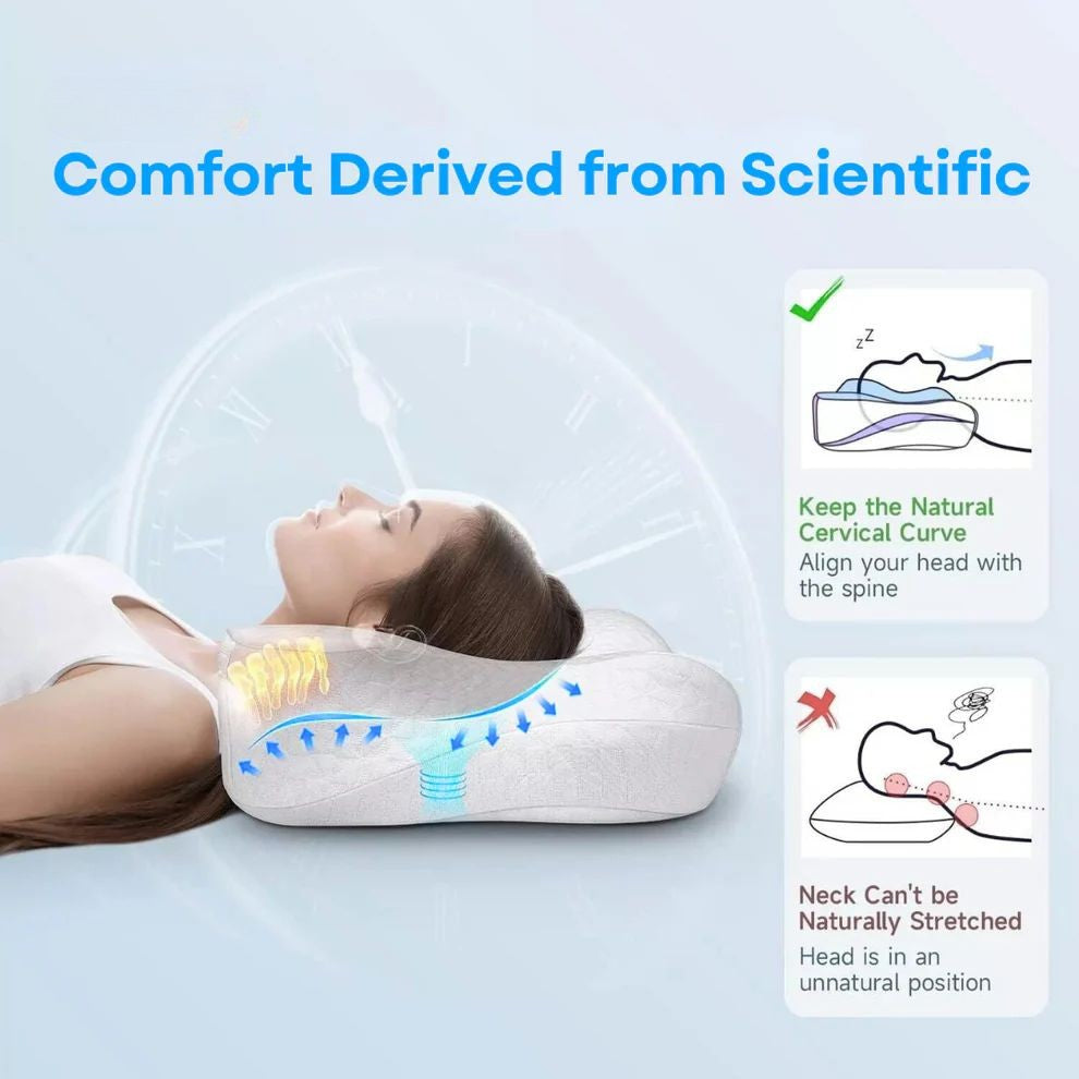 Sleebr® Contour Pillow 2.0 : Elevated & Enhanced Thickness